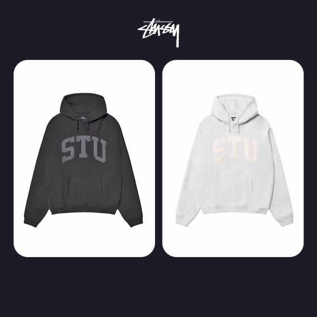 스투시 스투 아플리케 기모 후드