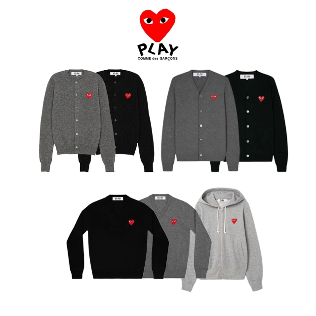 [ 꼼데가르송 ] 후드집업 공용 / 브이넥 니트 공용 / 
라운드 가디건 여성 / 브이넥 가디건 공용 ♥️