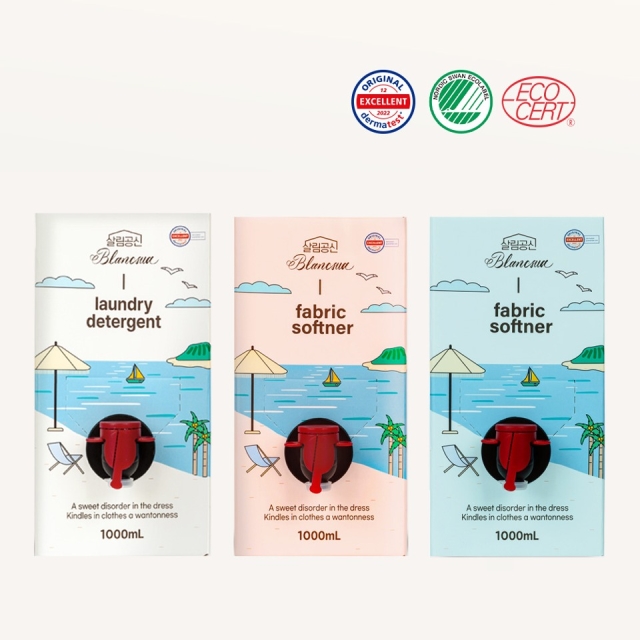 [고농축세탁세제&섬유유연제]블랑수아 세제 모음(1L&3L)