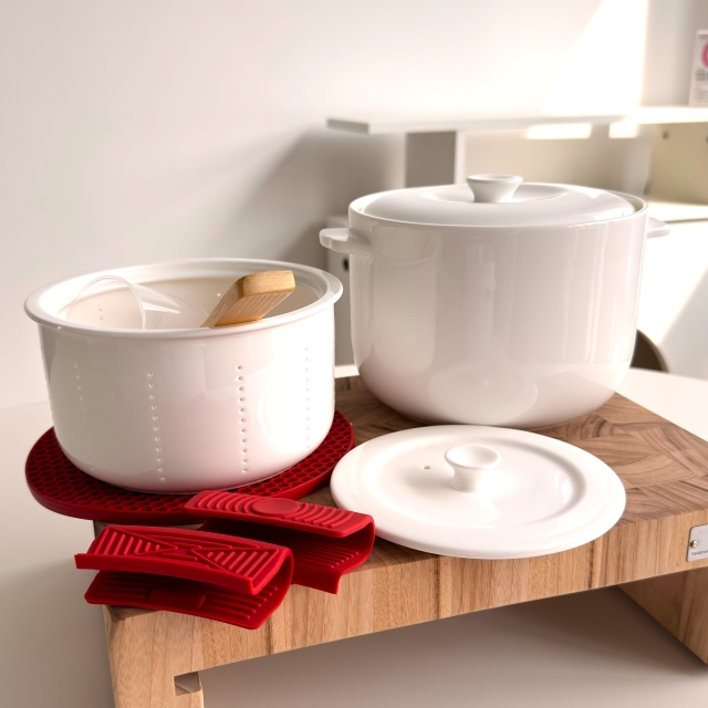 도자기 전자레인지 저당밥솥& 찜기