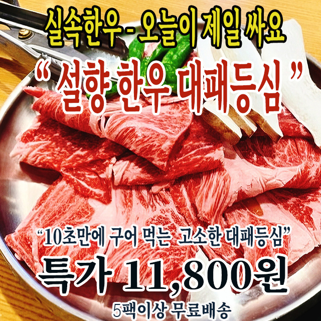 고소함이 난리나는 -설향한우 대패등심 250g팩(2인분)