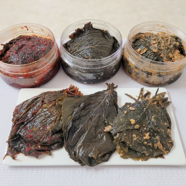 신토불이 재료로 만든 수제 깻잎장아찌