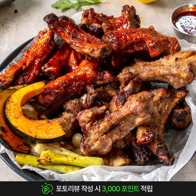 마늘숙성 소금 매콤 쪽갈비 구이