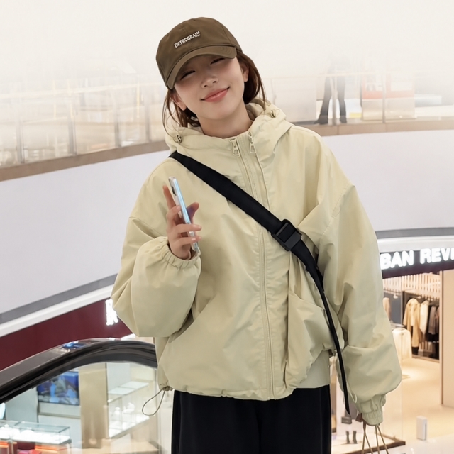 루즈핏 스트링 후드점퍼