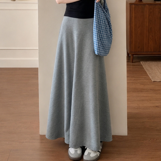 데일리 A라인 롱스커트