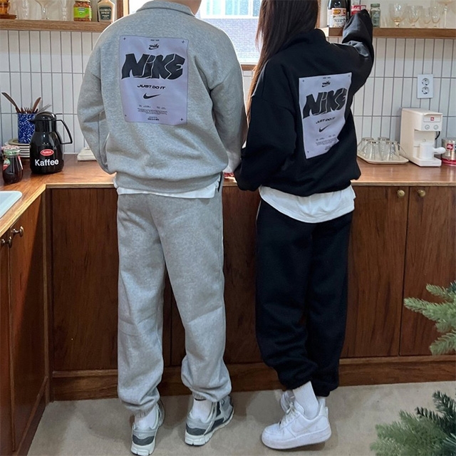 이키 반집업 기모SET