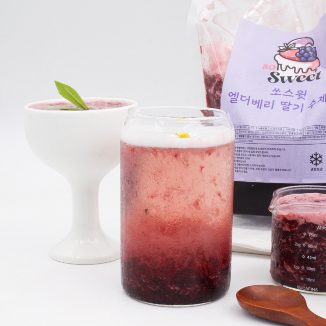 엘더베리 과육가득 수제딸기청 1kg