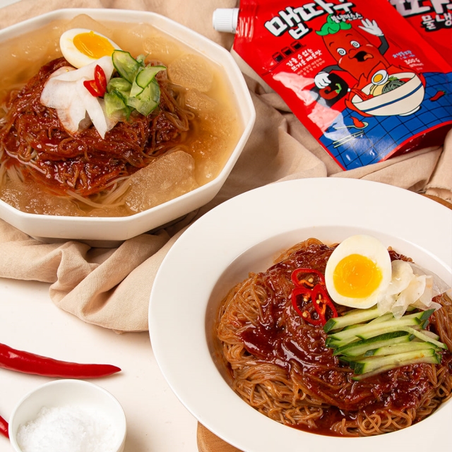 냉면맛집 맵따구 매운반반 불냉면 (물냉+비냉 4인분)