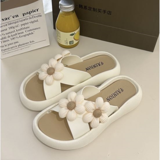 러블리 꽃송이 쿠션 슬리퍼
