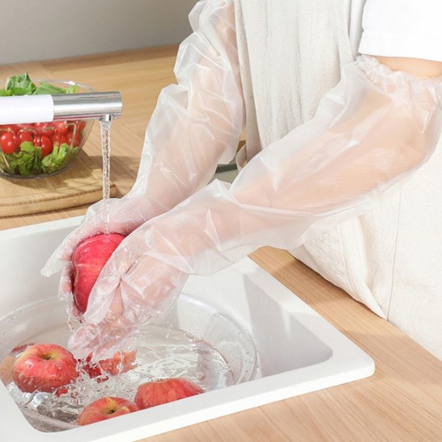 고탄력 짱짱 비닐 롱장갑