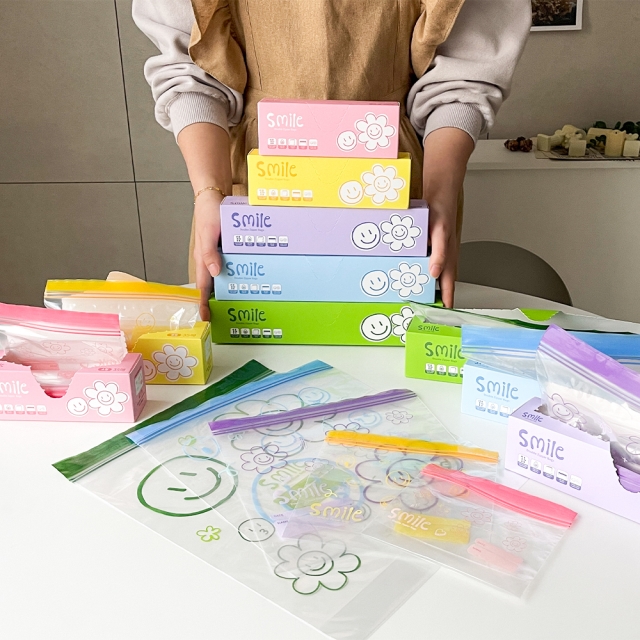 스마일 이중 지퍼백 1세트(총120매)