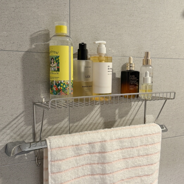 무타공수건걸이 선반거치대